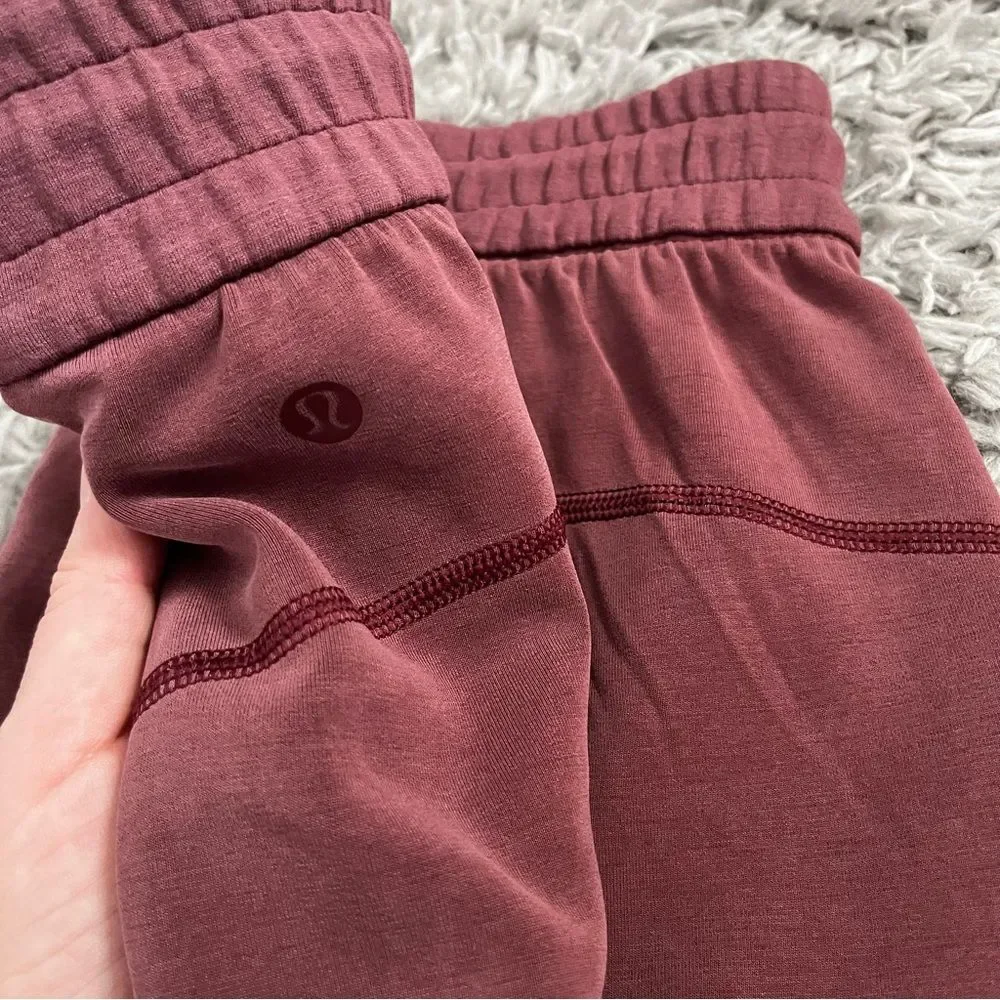 Lululemon Brushed Softstreme Split-Hem High-Rise Pant Red Merlot size 6